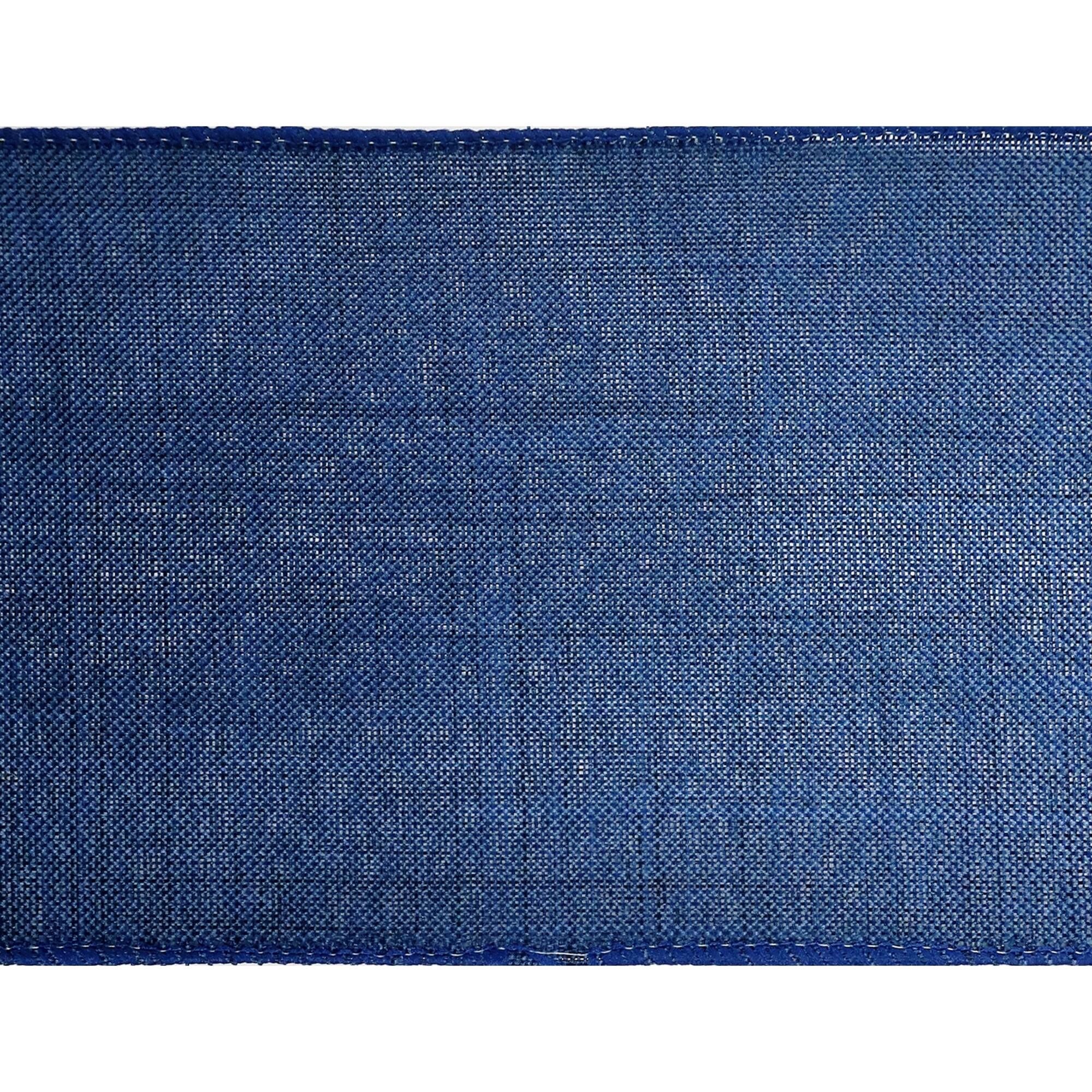 4" x 18ft. Faux Linen Wired Ribbon by Celebrate It™ Décor